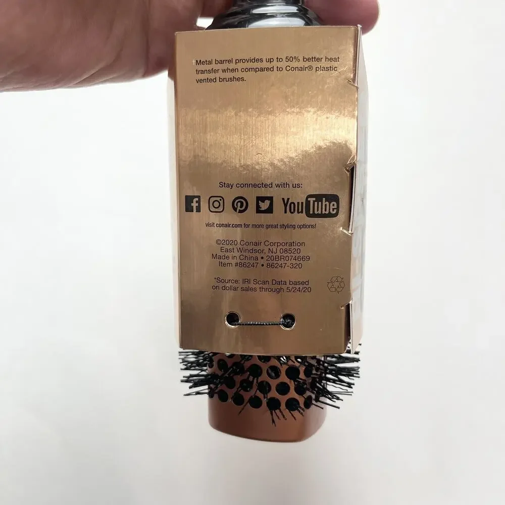 Conair‎ Quick Blow Dry Pro Copper Collection Hi-Speed Style Hairbrushes Hair